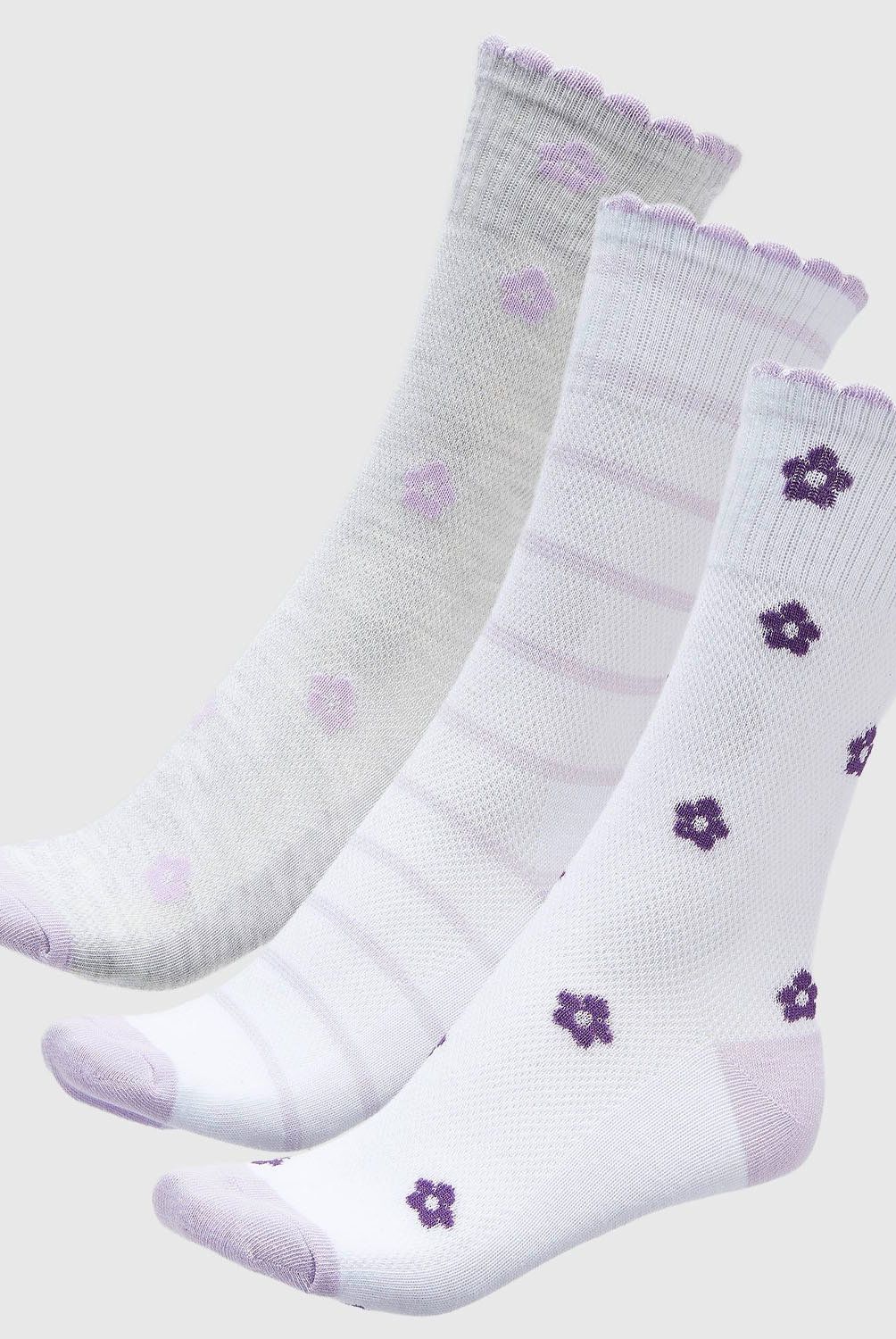 SYBILLA - Sybilla Pack de 3 Medias Mujer Diseño con Flores