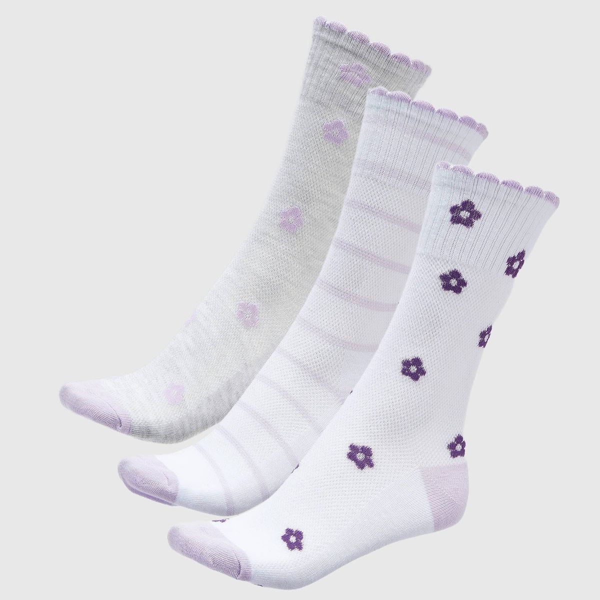 SYBILLA - Sybilla Pack de 3 Medias Mujer Diseño con Flores