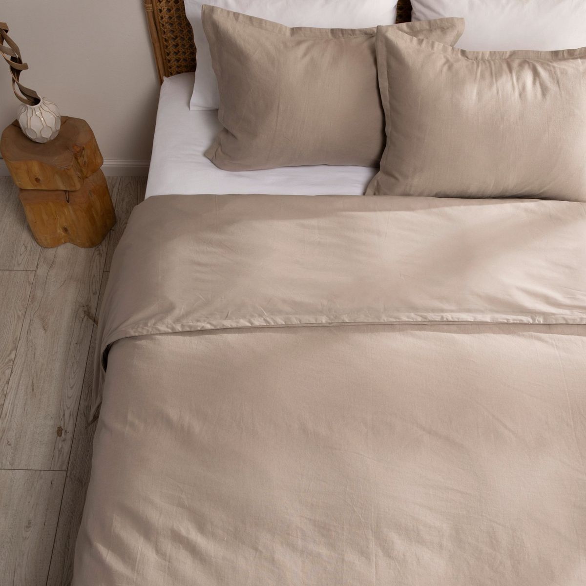BASEMENT HOME - Funda Plumón Lino Con Fundas De Almohada Basement Home