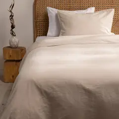 BASEMENT HOME - Funda Plumón Lino Con Fundas De Almohada