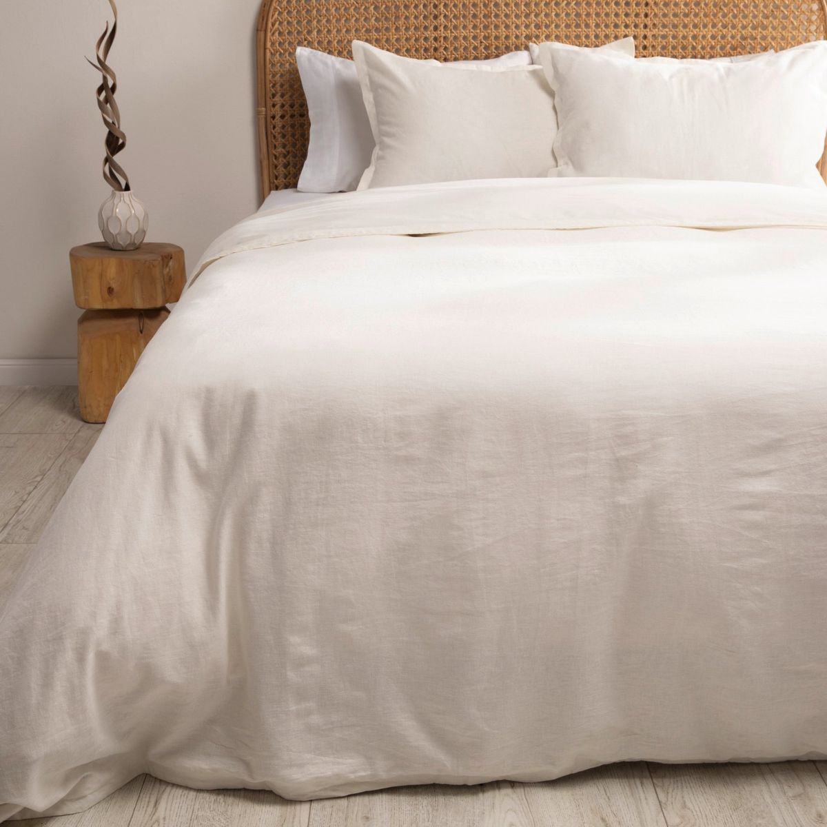 BASEMENT HOME - Funda Plumón Lino Con Fundas De Almohada Basement Home