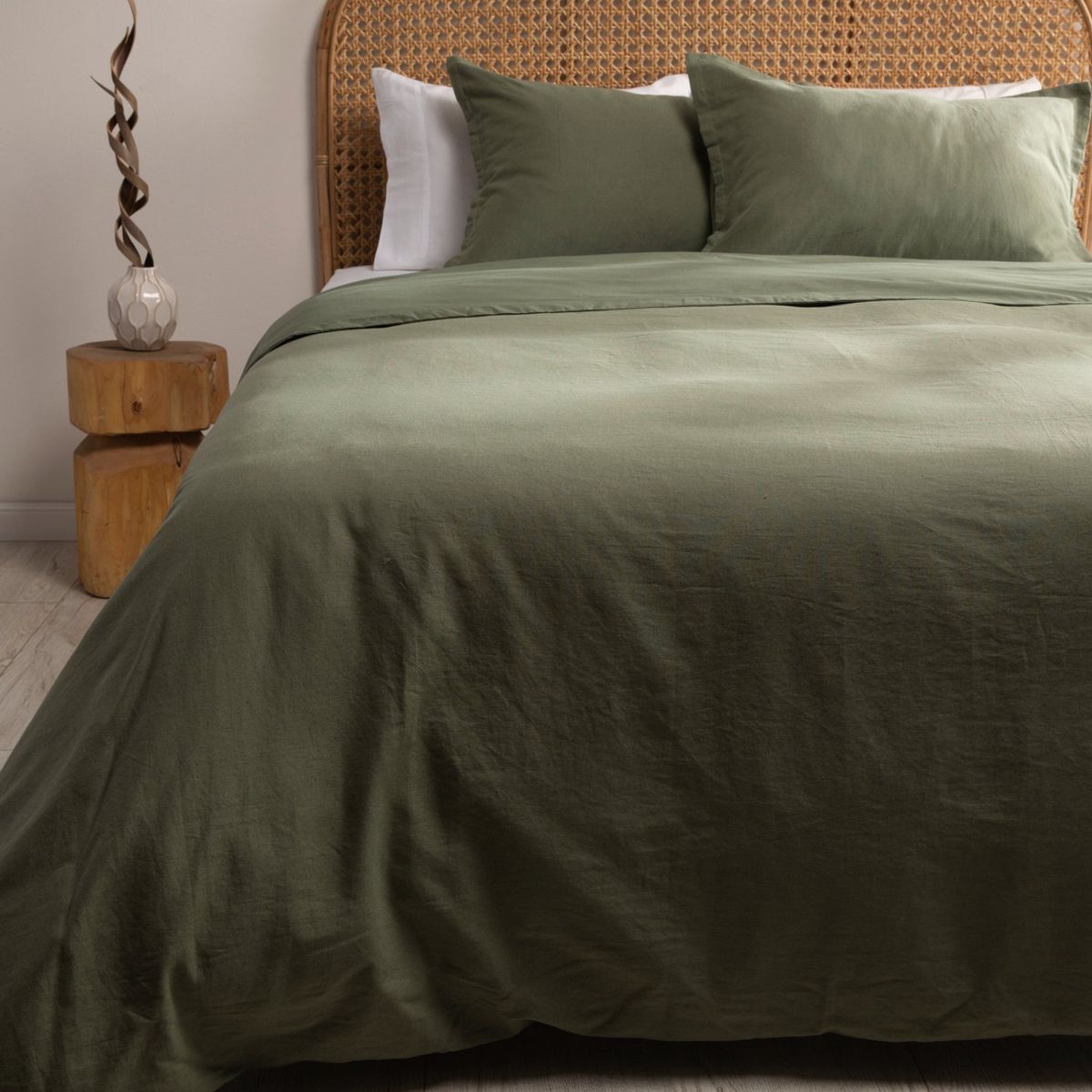 BASEMENT HOME - Funda Plumón Lino Con Fundas De Almohada Basement Home