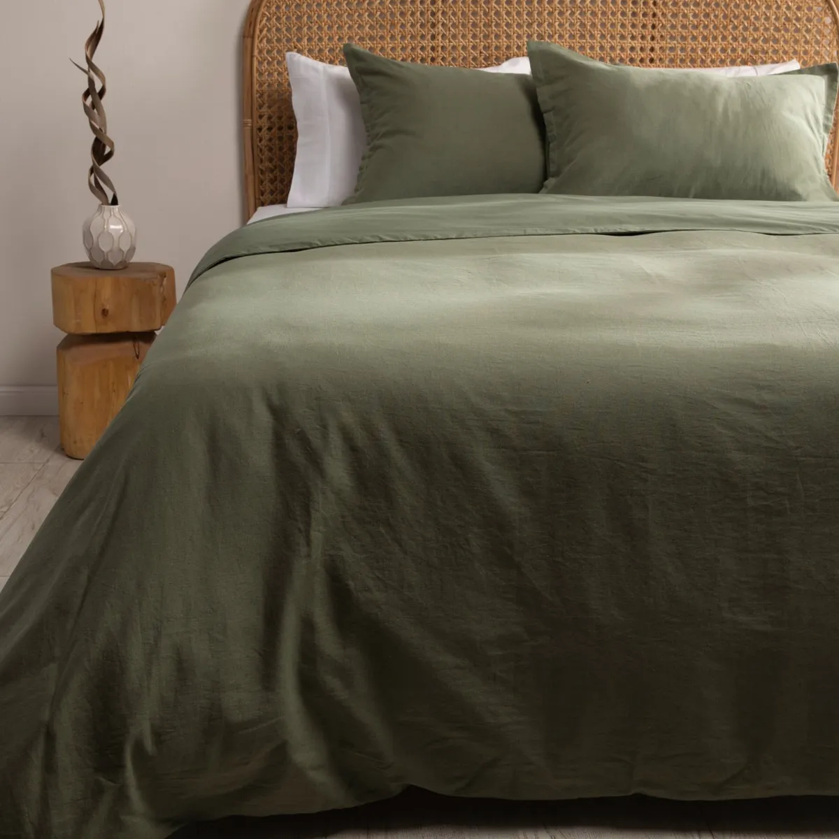 BASEMENT HOME - Funda Plumón Lino Con Fundas De Almohada Basement Home