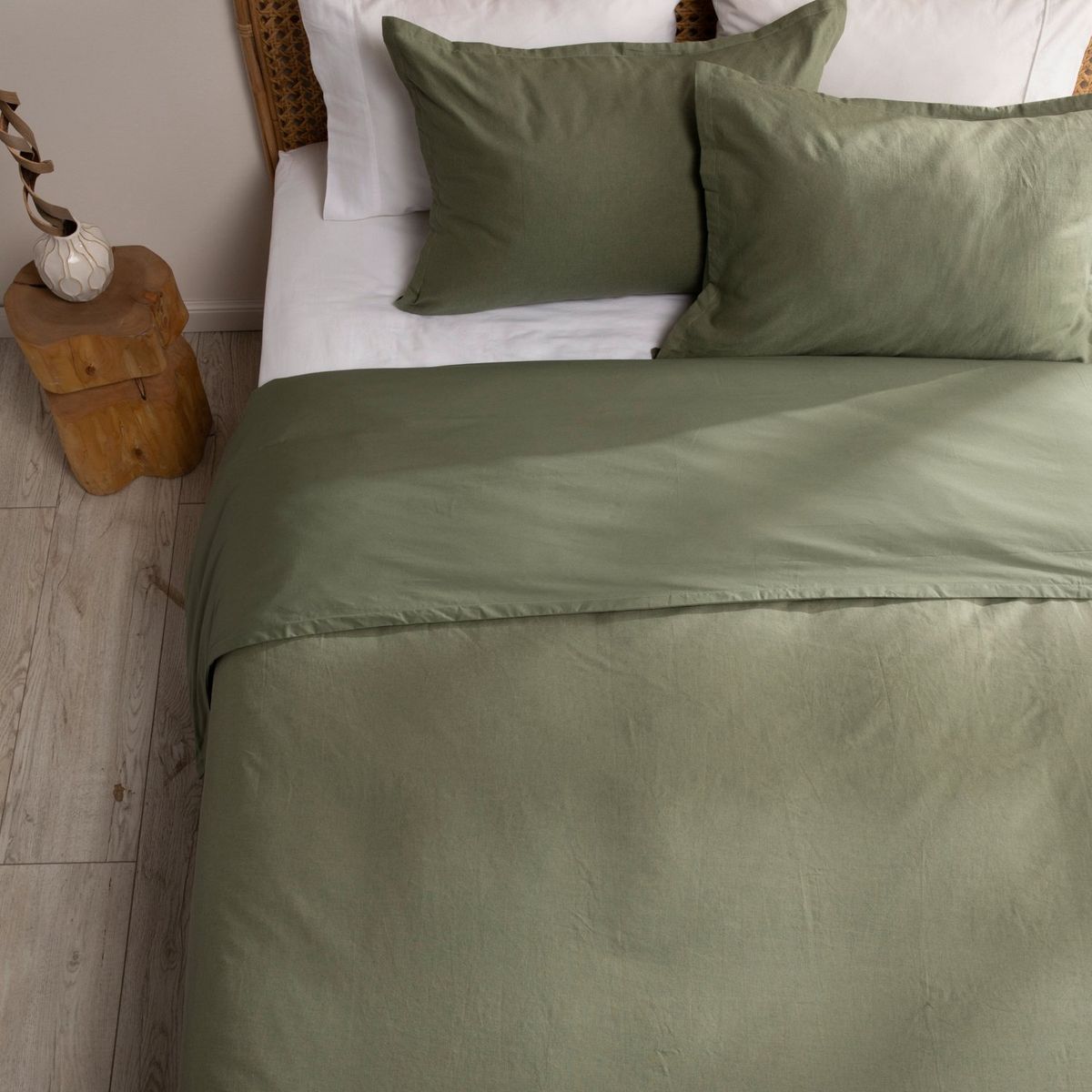 BASEMENT HOME - Funda Plumón Lino Con Fundas De Almohada Basement Home