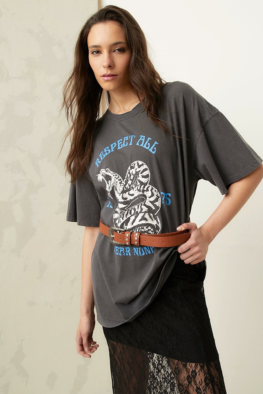 AMERICANINO - Polera Oversize Manga Corta Mujer Americanino Algodón