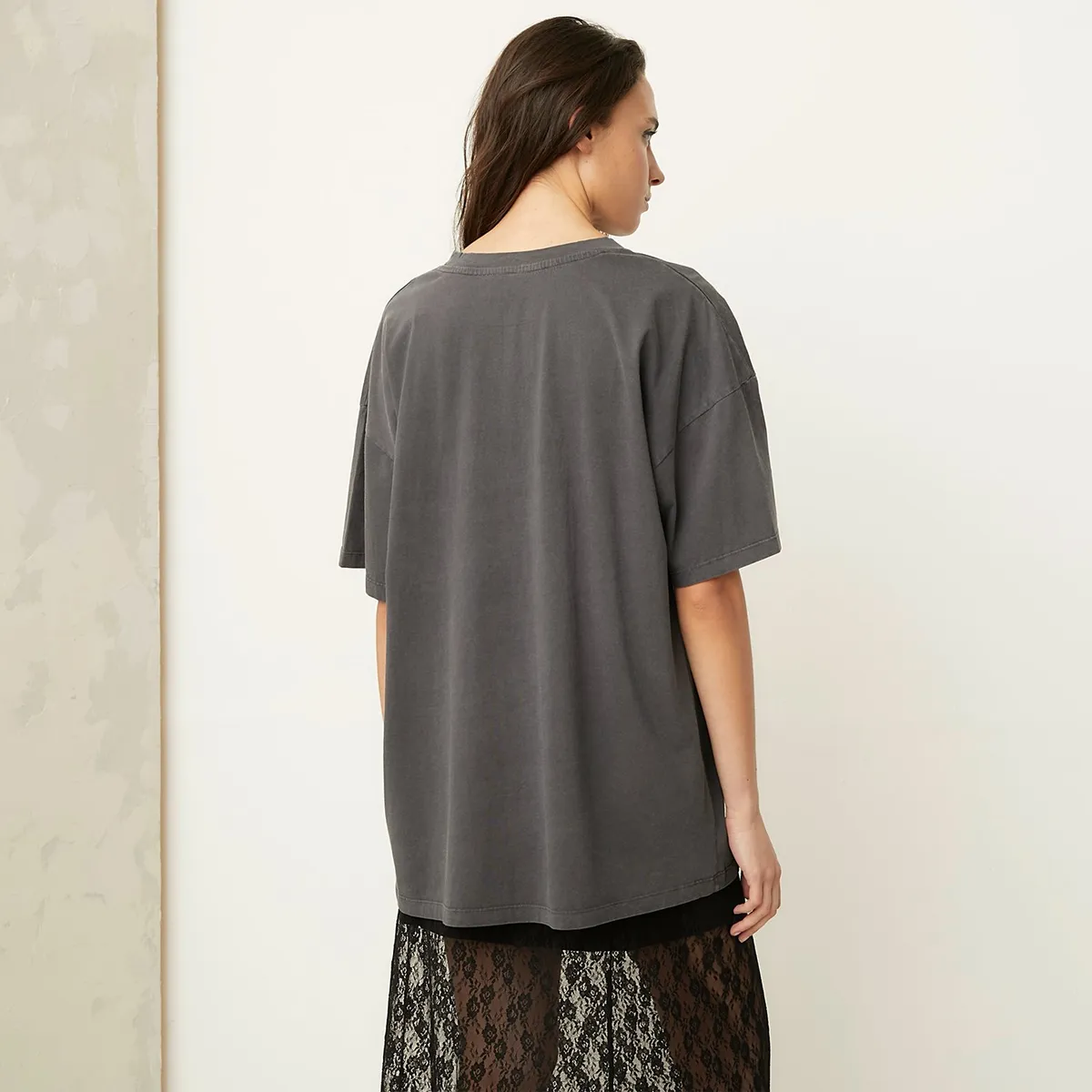 AMERICANINO - Polera Oversize Manga Corta Mujer Americanino Algodón