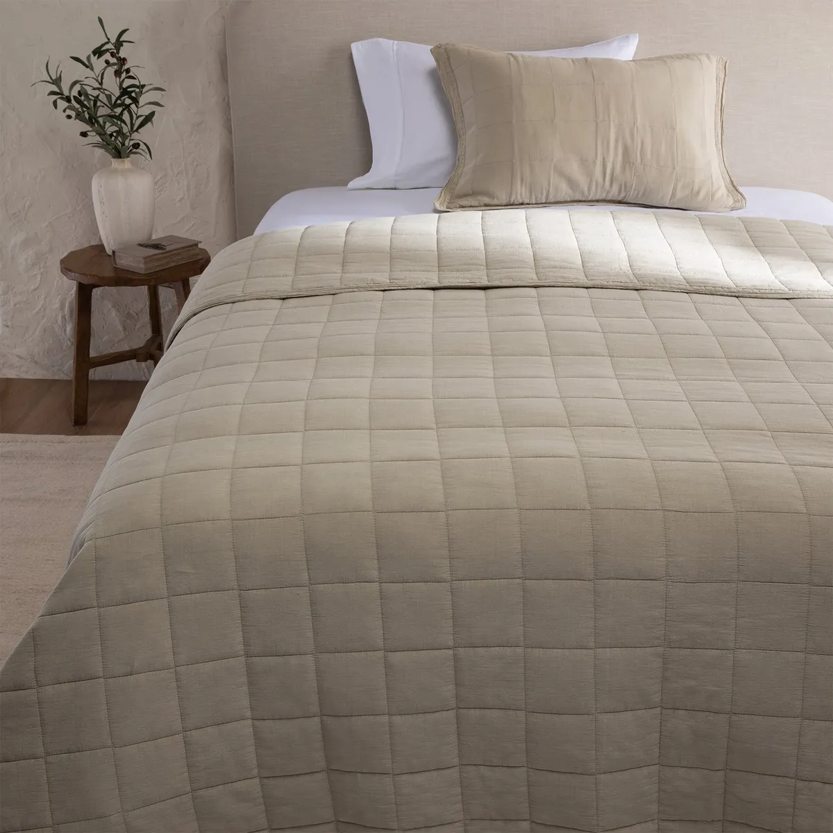 CASA CANTABRIA - Cubrecama Liso Stone Casa Cantabria