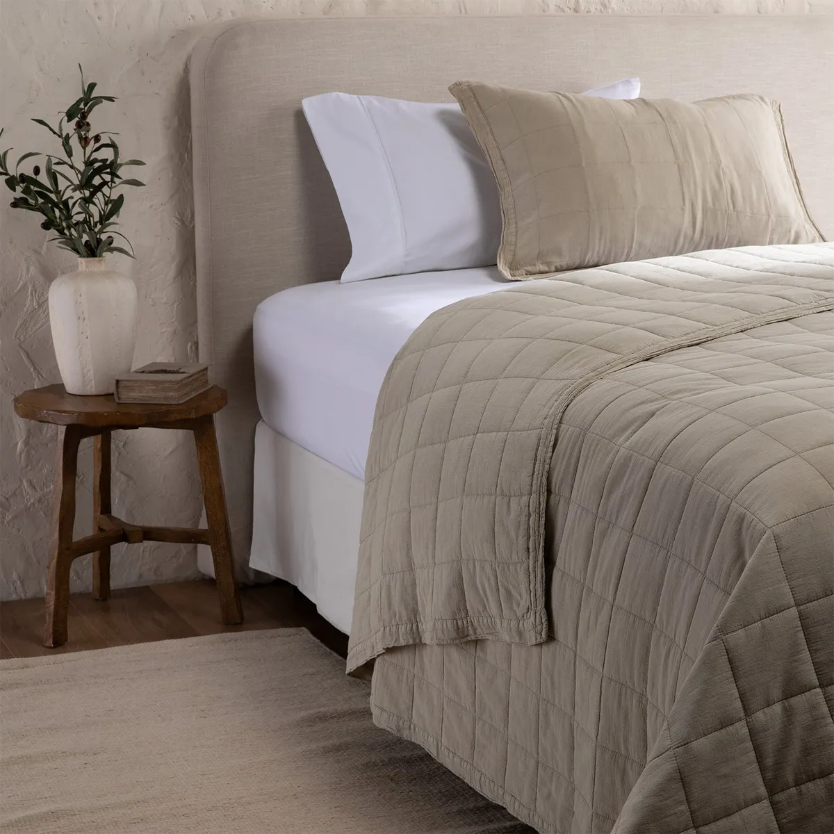 CASA CANTABRIA - Cubrecama Liso Stone Casa Cantabria