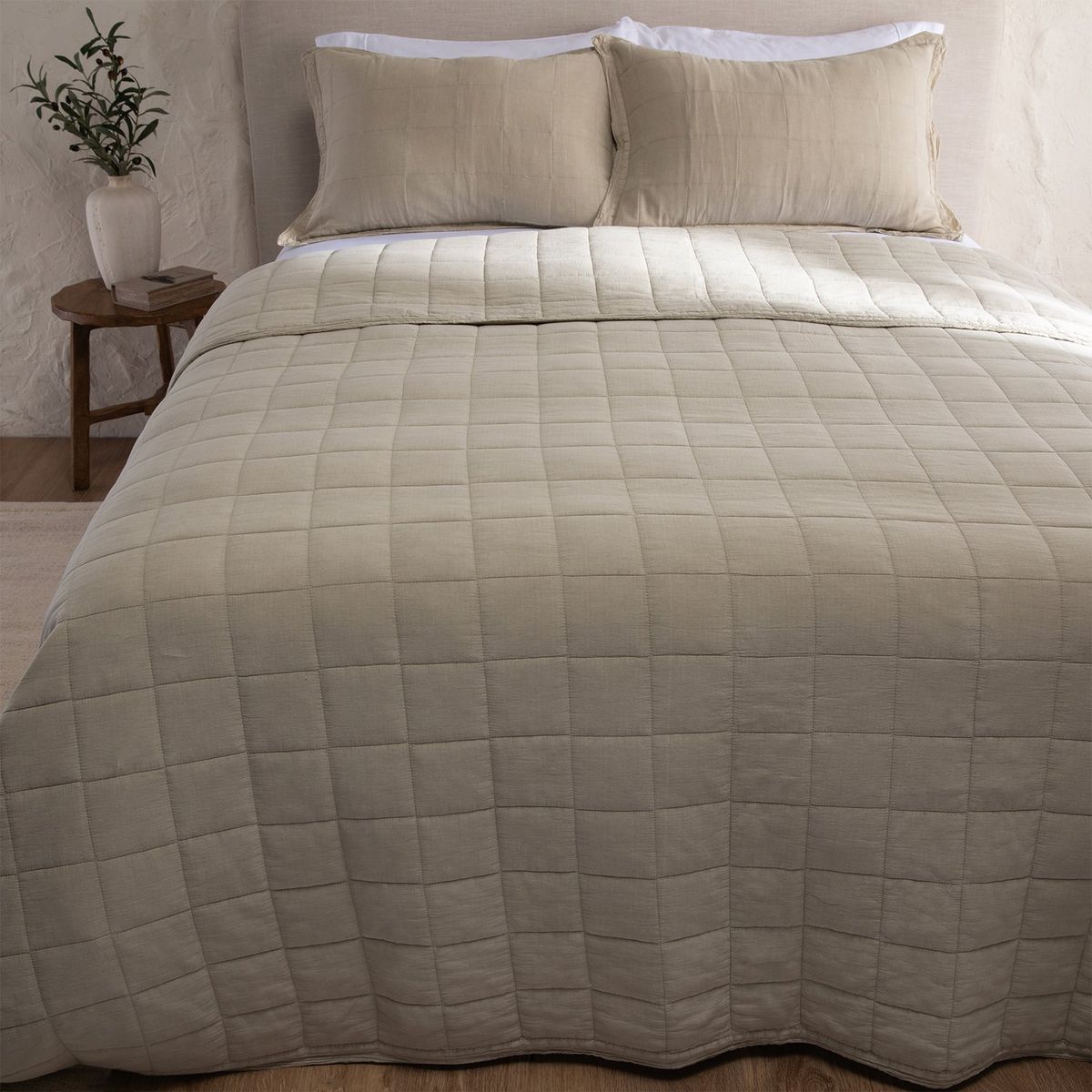 CASA CANTABRIA - Cubrecama Liso Stone Casa Cantabria