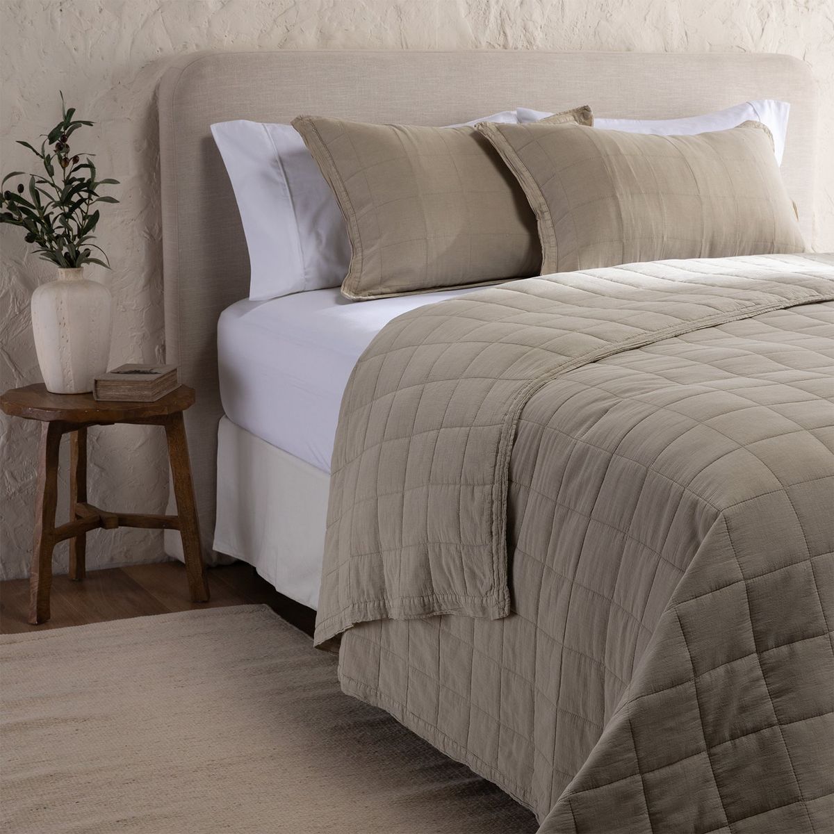 CASA CANTABRIA - Cubrecama Liso Stone Casa Cantabria