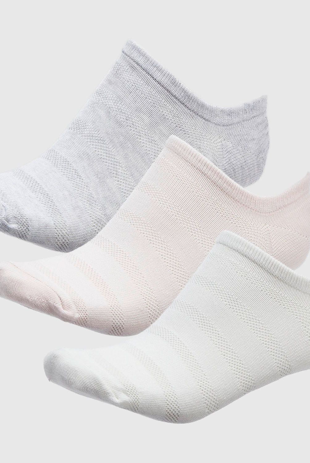 BLU - Blu Pack de 3 Calcetines Cortos Mujer Diseño Liso