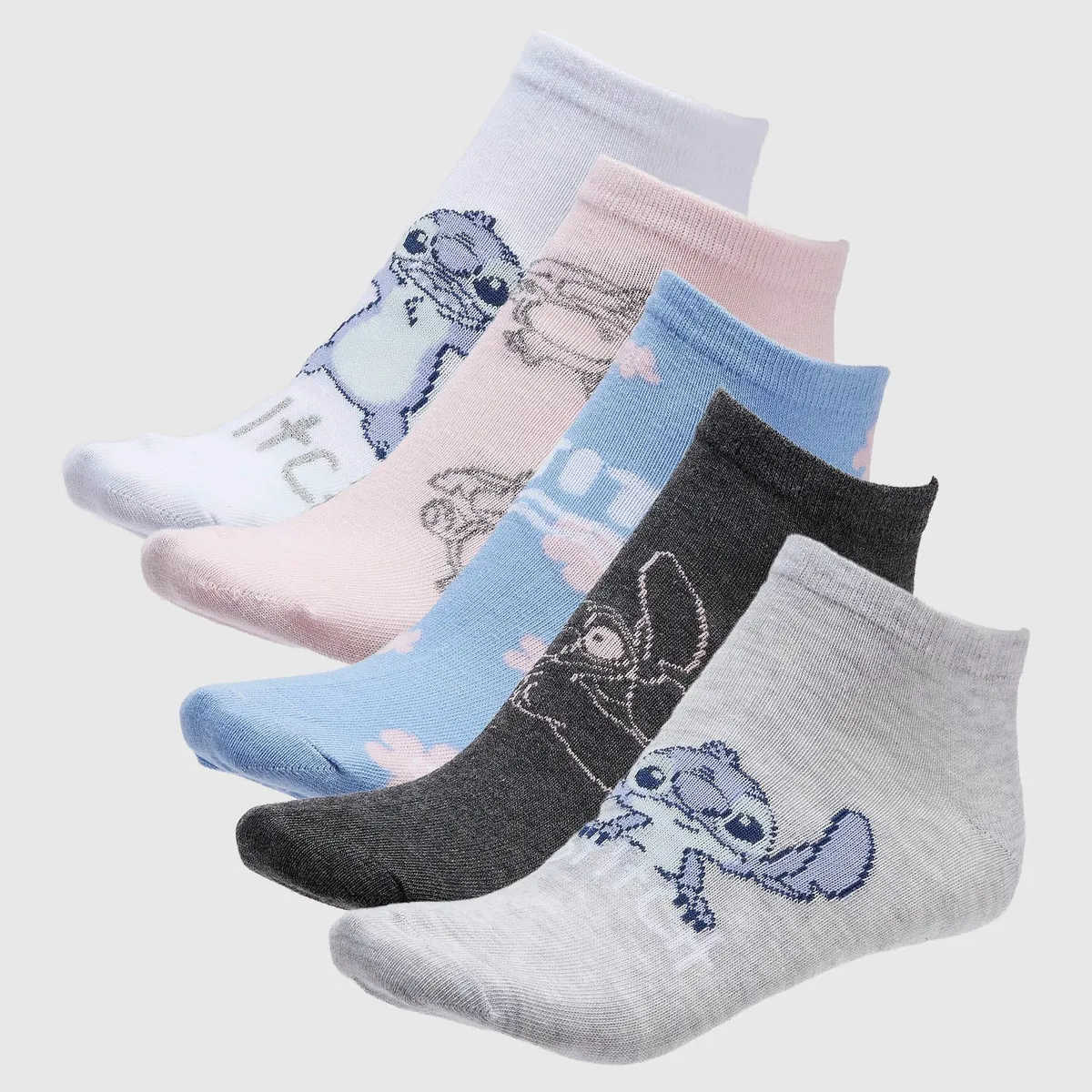 DISNEY - Pack de 5 Calcetines Mujer Disney