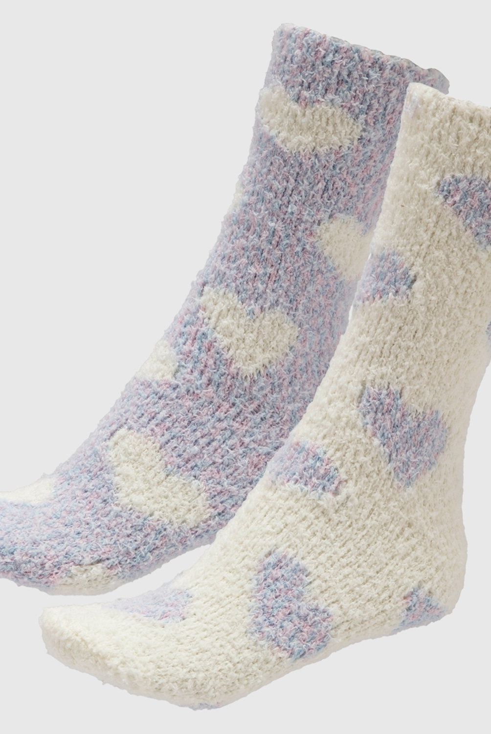 SYBILLA - Calcetines Mujer Sybilla Pack de 2 Medias Felpa Corazones