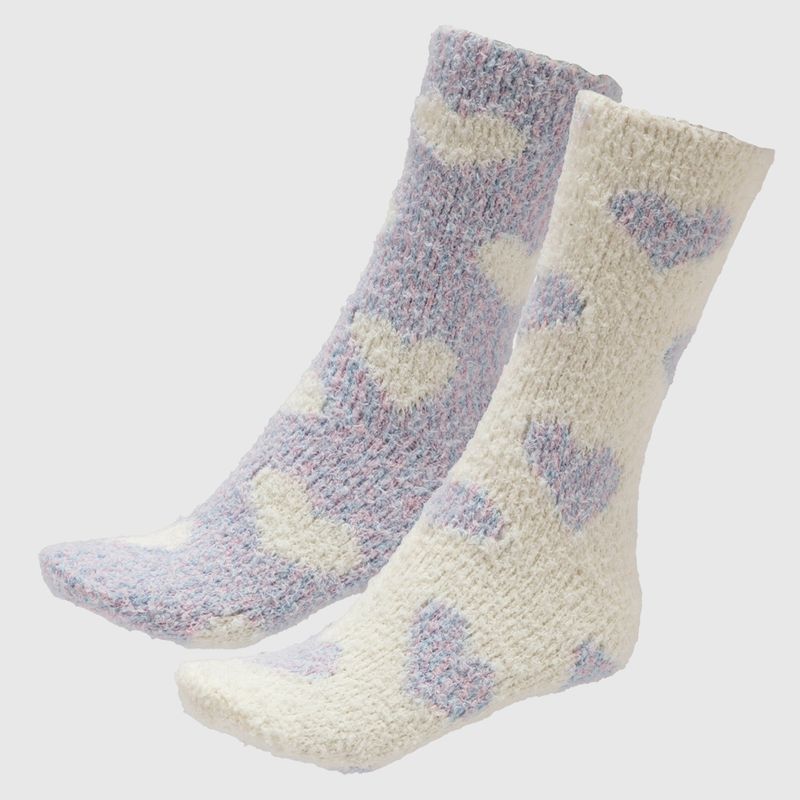 SYBILLA - Calcetines Mujer Sybilla Pack de 2 Medias Felpa Corazones