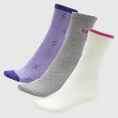 SYBILLA - Calcetines Pack de 3 Mujer Diseño con Textura