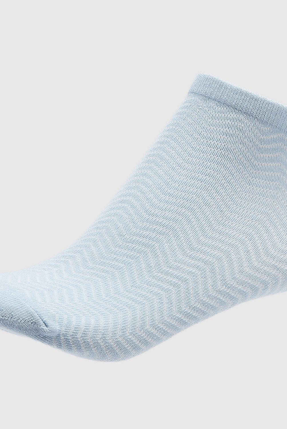 BLU - Pack de 5 Calcetines Cortos Mujer Blu Diseño Liso y con Líneas