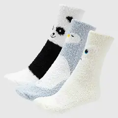SYBILLA - Pack de 3 Calcetines Medias Mujer Diseño Animales