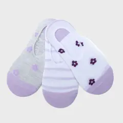 SYBILLA - Pack Calcetines Mujer Invisibles Diseño Flores