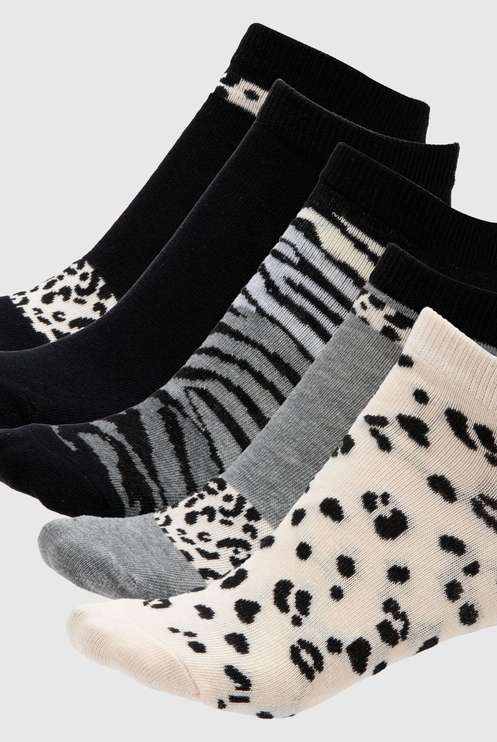 SYBILLA - Pack 5 Medias Mujer Sybilla Diseño Animal Print Algodón