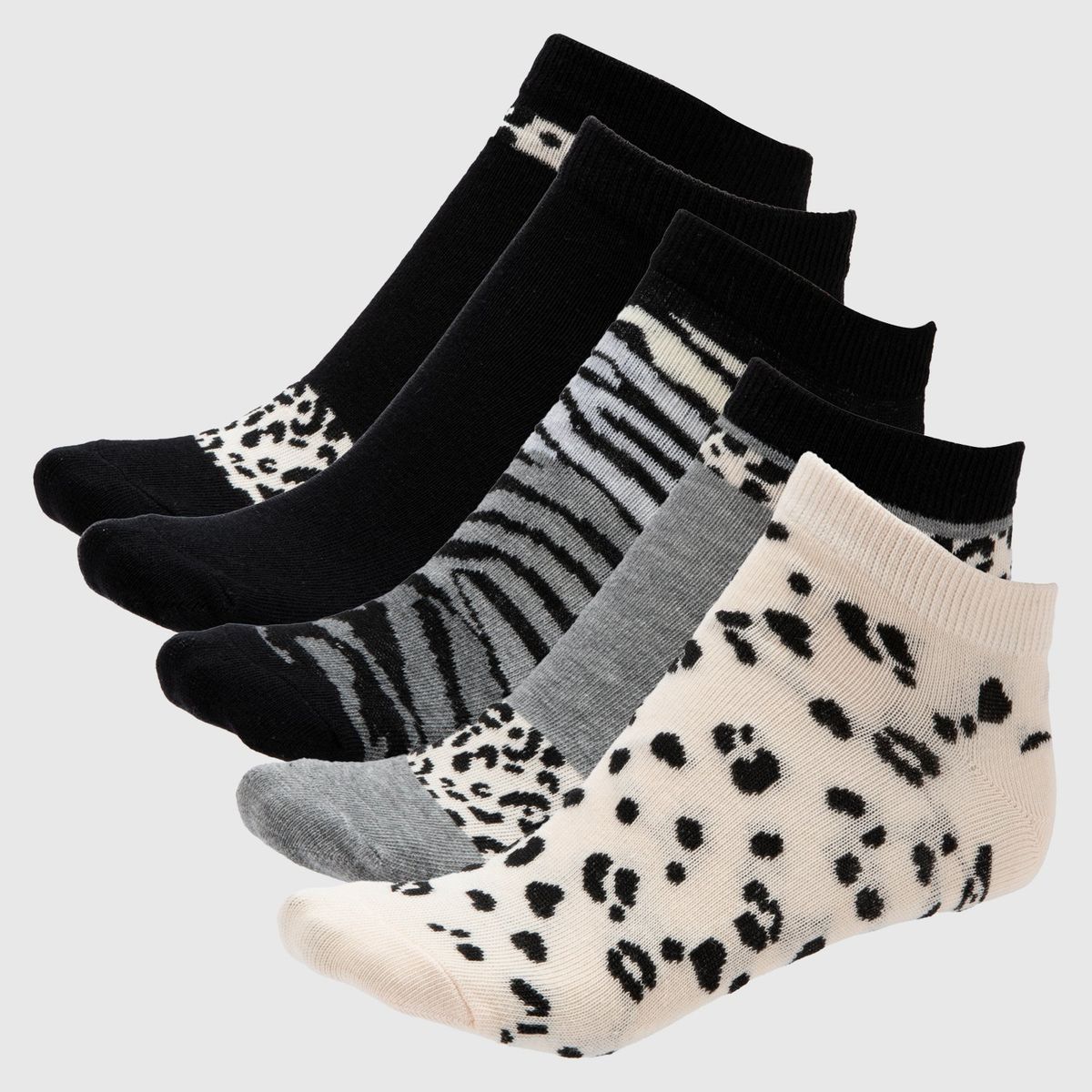 SYBILLA - Pack 5 Medias Mujer Sybilla Diseño Animal Print Algodón