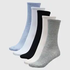 BLU - Pack de 5 Calcetines de Algodón Mujer Vestir
