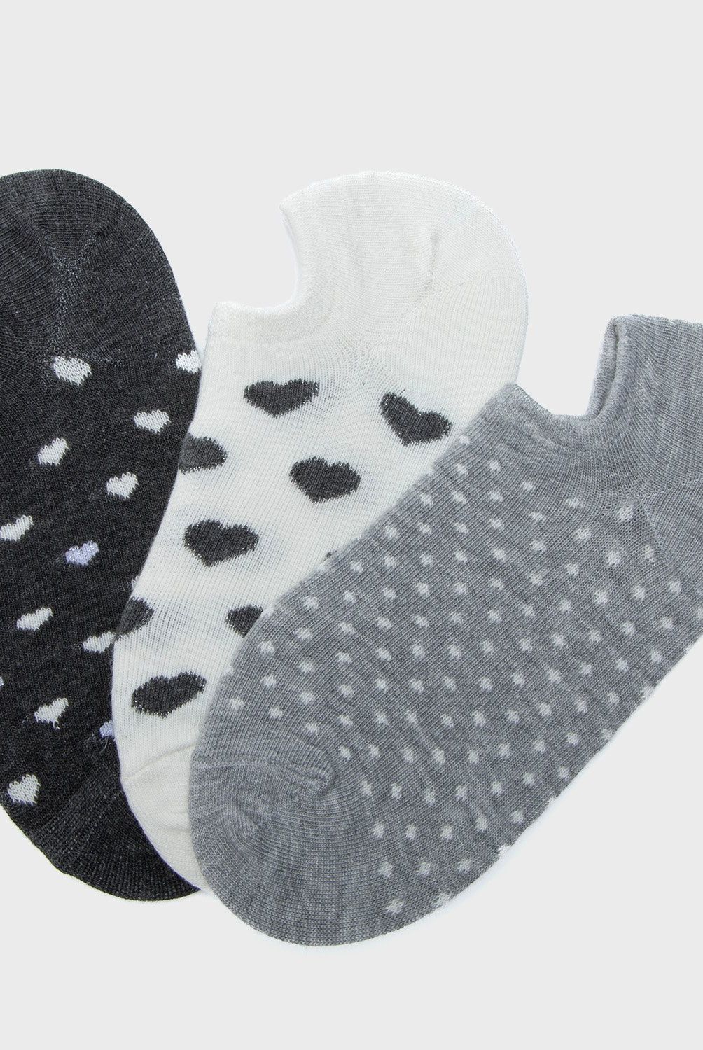 SYBILLA - Pack de 3 Calcetines Cortos Sybilla Mujer Diseño Corazones