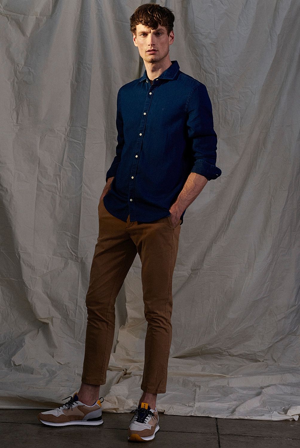 WOLF&HANK - Pantalón Chino Hombre Wolf&Hank Slim Fit Algodón