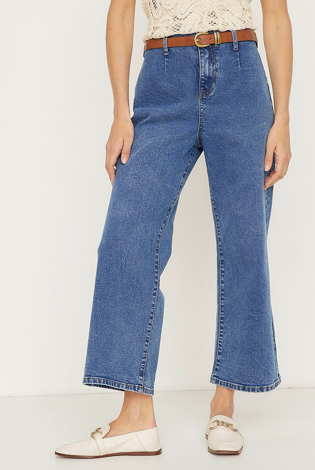 APOLOGY - Jeans Flare Apology Tiro Medio Mujer Algodón