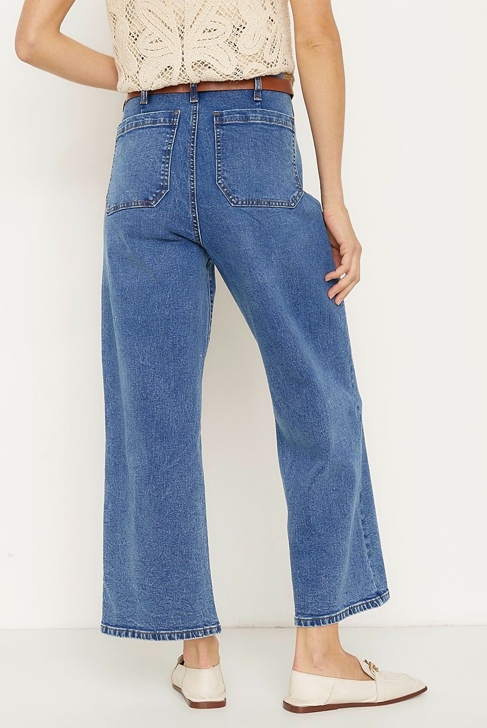 APOLOGY - Jeans Flare Apology Tiro Medio Mujer Algodón
