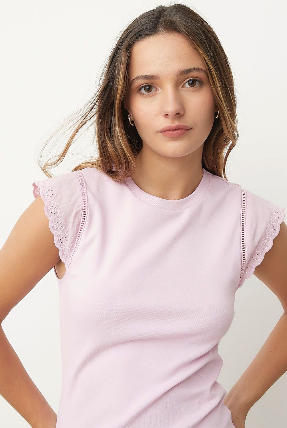 SYBILLA - Polera Sybilla Sin Mangas Algodón Diseño Liso Mujer