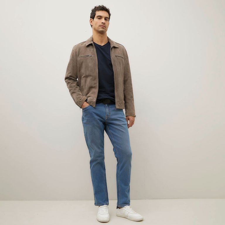 Jeans Slim Fit Algodón Hombre