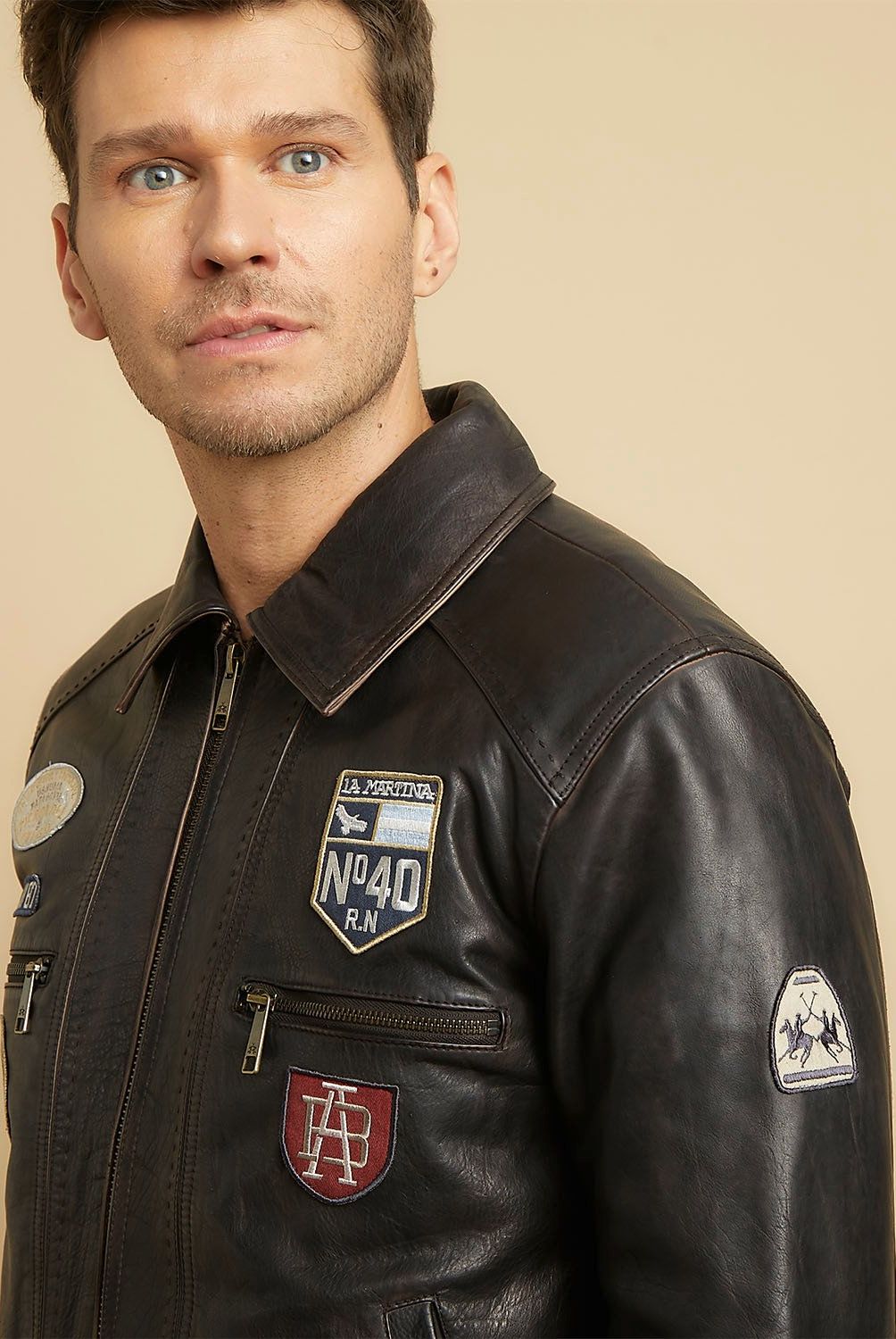 LA MARTINA - Chaqueta Cuero Hombre La Martina