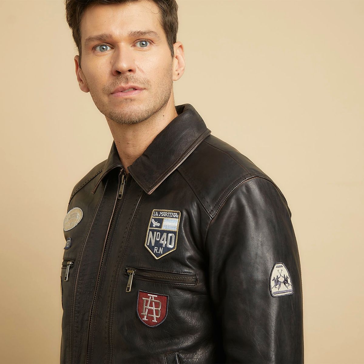 LA MARTINA - Chaqueta Cuero Hombre La Martina