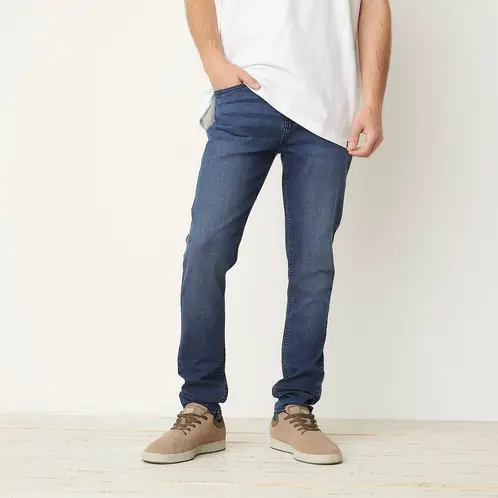 BEARCLIFF - Jeans Super Skinny Fit Hombre Algodón Stretch