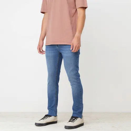 BEARCLIFF - Jeans Super Skinny Fit Hombre Algodón Stretch