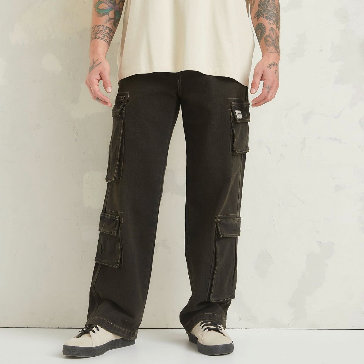 AMERICANINO - Jeans Cargo Baggy Fit Americanino Hombre