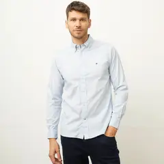 TOMMY HILFIGER - Camisa Casual Manga Larga Algodón Hombre