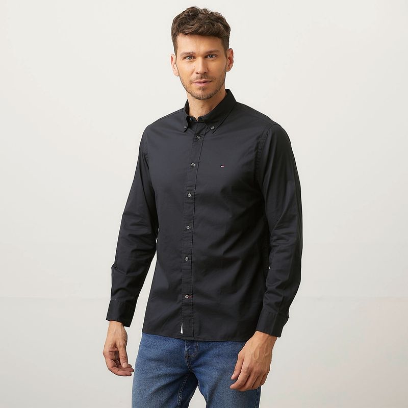 TOMMY HILFIGER - Camisa Casual Manga Larga Algodón Hombre Tommy Hilfiger