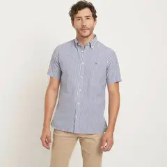 TOMMY HILFIGER - Camisa Casual Manga Corta Algodón Hombre