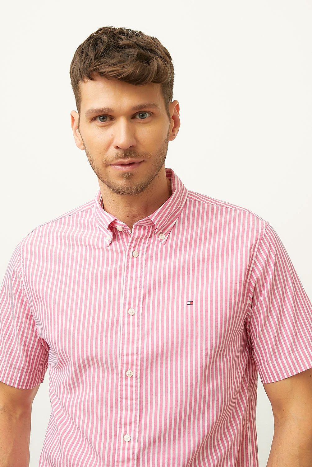 TOMMY HILFIGER - Camisa Casual Manga Corta Algodón Hombre Tommy Hilfiger