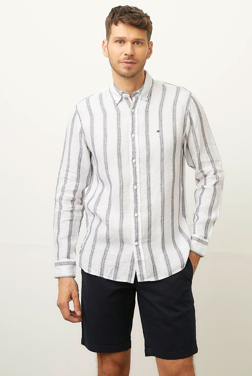 TOMMY HILFIGER - Camisa Casual Manga Larga Algodón Hombre Tommy Hilfiger