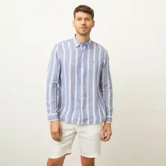 TOMMY HILFIGER - Camisa Casual Manga Larga Algodón Hombre