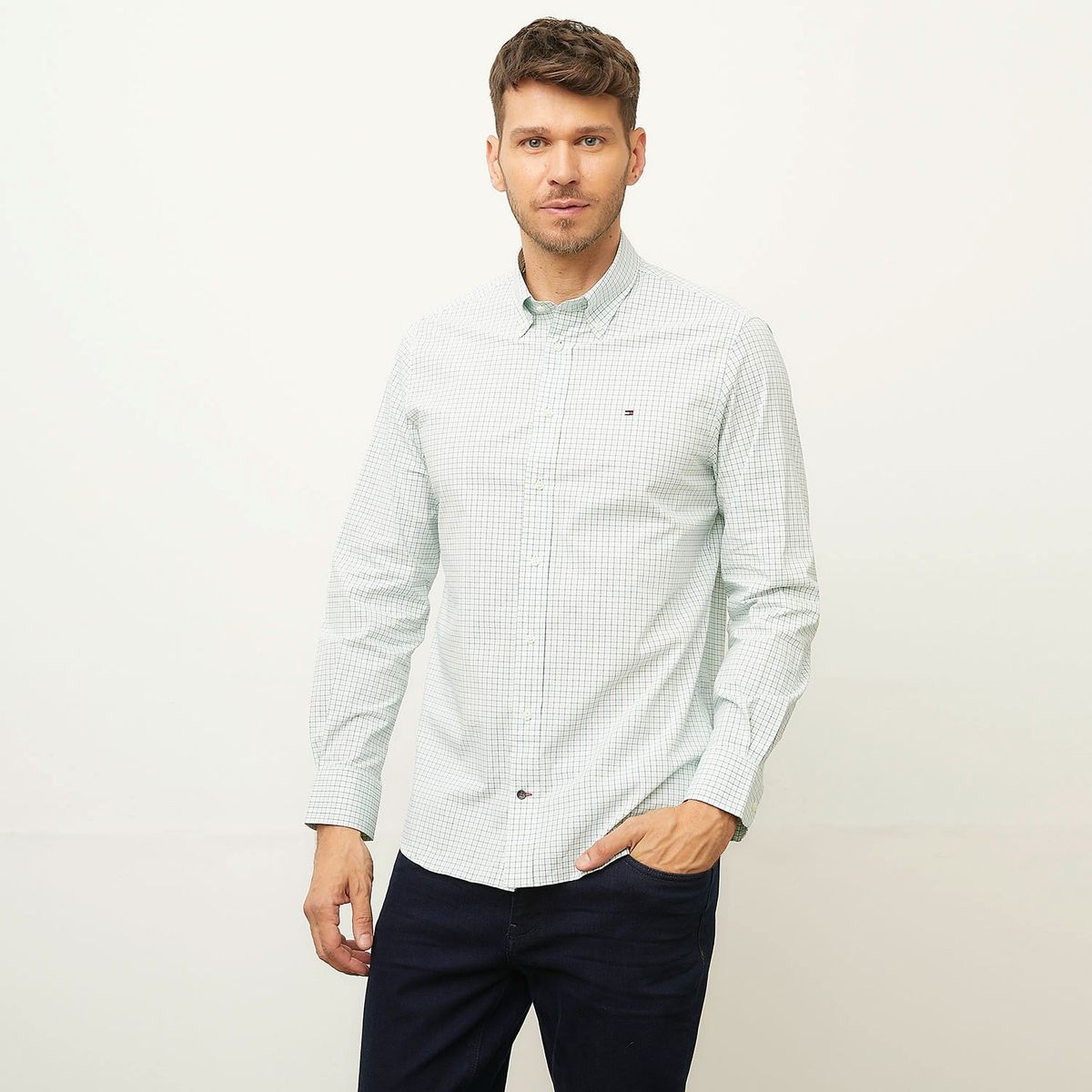 TOMMY HILFIGER - Camisa Casual Manga Larga Algodón Hombre Tommy Hilfiger