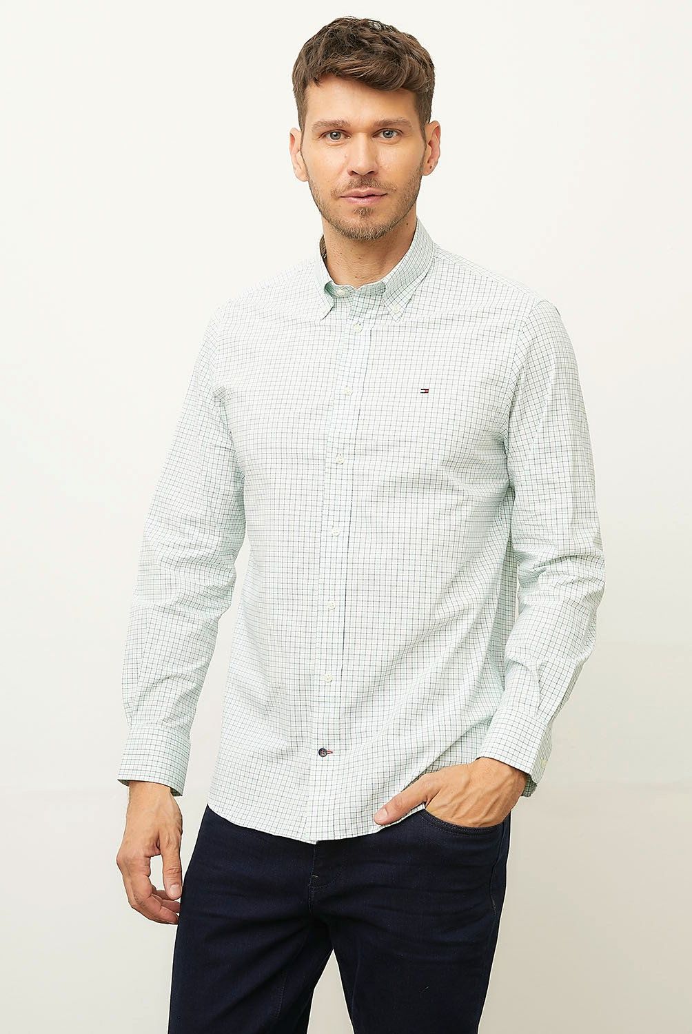 TOMMY HILFIGER - Camisa Casual Manga Larga Algodón Hombre Tommy Hilfiger