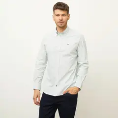 TOMMY HILFIGER - Camisa Casual Manga Larga Algodón Hombre
