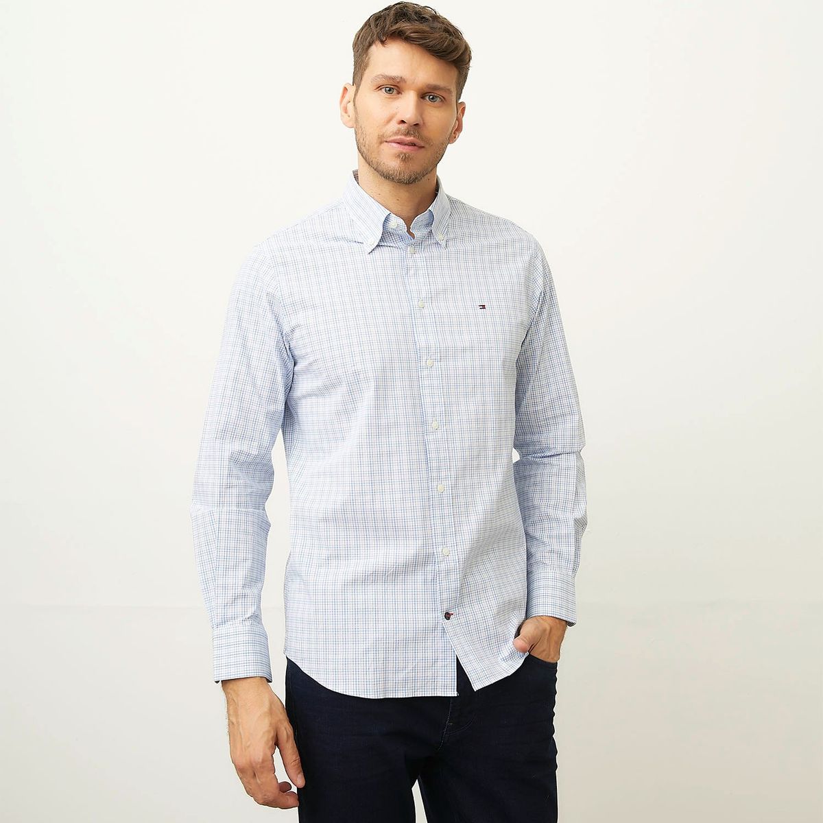 TOMMY HILFIGER - Camisa Casual Manga Larga Algodón Hombre Tommy Hilfiger