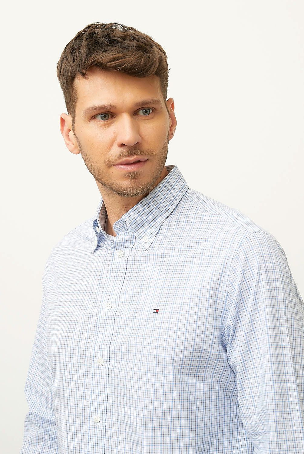 TOMMY HILFIGER - Camisa Casual Manga Larga Algodón Hombre Tommy Hilfiger