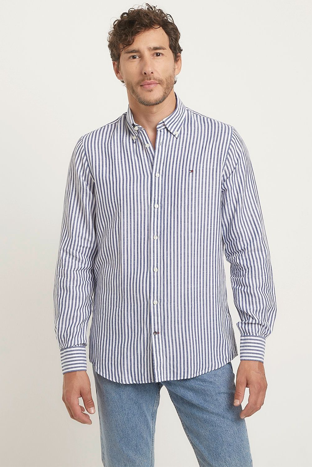 TOMMY HILFIGER - Camisa Casual Manga Larga Algodón Hombre Tommy Hilfiger