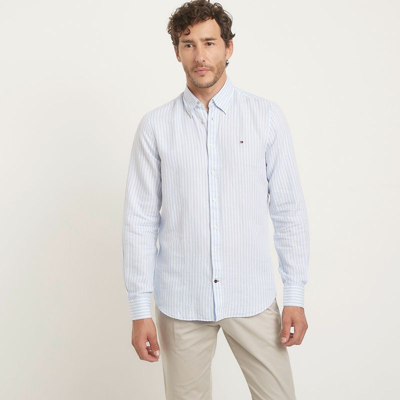 TOMMY HILFIGER - Camisa Casual Manga Larga Algodón Hombre Tommy Hilfiger