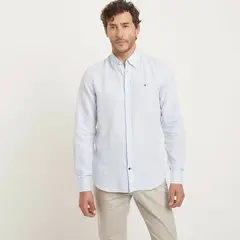 TOMMY HILFIGER - Camisa Casual Manga Larga Algodón Hombre